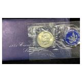 1971-S Silver UNC Eisenhower Dollar, Blue IKE