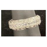 Sterling Silver 925 Vanna K CZ Ring, Size 8