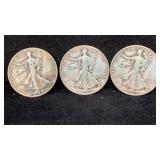 1944-PDS Silver Walking Liberty Half Dollars