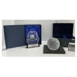 Crystal Golf Tournament Trophies with Cases