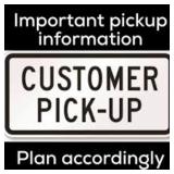 Pickup will be Wednesday Apr 8.......10 AM - 6 PM