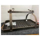 17-Inch Drop Cast Metal Pot Rack with Grid