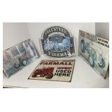 Four Vintage-Inspired Metal Signs