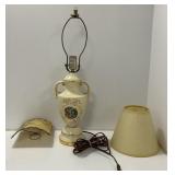 Porcelain Table Lamp with Two Shades