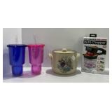 Drinking Tumblers, Nutri Chopper, and Ceramic Pot
