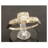 14KT Diamond Ring, Size 8, 2.5 Grams Total Weight