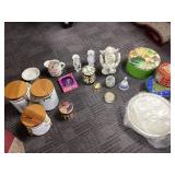 Decorative Ceramics and Metal Storage Tins