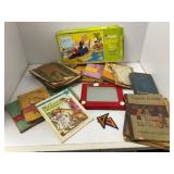 Vintage Children's Books, Popeye Game, and Etch A