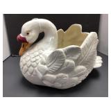 Ceramic Goose-Shaped Flowerpot, 12x8x8.5