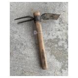 Wood-Handled Hoe and Fork Garden Tool