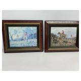 Fox Hunt Scene Prints on Canvas