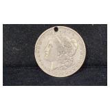 1889-O Silver Morgan Dollar w/ hole