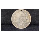 1888-O Silver Morgan Dollar w/ hole