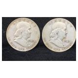 1949, 1949-D Silver Franklin (2) Half Dollars