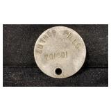 World War 1 Dog Tag, Luther Mills, Hand Punch