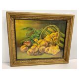 20x24 Lithograph of Peaches in Ornate Frame