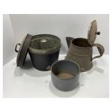 Three Vintage Metal Kitchen Containers