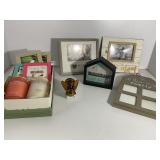 Home Decor Lot with Frames and Candles