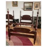 Wooden Four-Poster Twin Bed Frame
