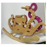 Wooden Octopus-Shaped Rocking Toy, 36 in Long