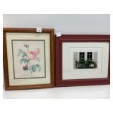 Framed Botanical Prints and Window Box Photograph