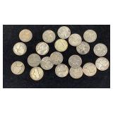 (20) Jefferson Silver War Nickels