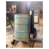 1,000 lb. Steel Barrel Dumper with Steel Drum