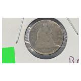 1858 Silver Seated Liberty Half Dime