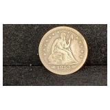 1853 w/ Arrows & Rays Silver Seated Liberty
