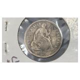 1860 Silver Seated Liberty Half Dime