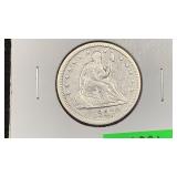 1857 Silver Seated Liberty Quarter better grade