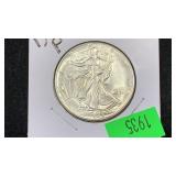 1945 Silver Walking Liberty Half Dollar higher