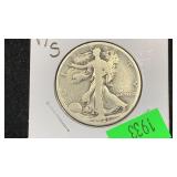 Key 1921-S Silver Walking Liberty Half Dollar