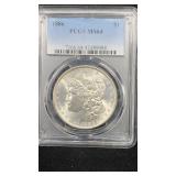 1886 PCGS MS64 Silver Morgan Dollar