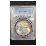 1887 PCGS MS64 Silver Morgan Dollar, obverse