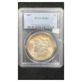 1887 PCGS MS62 Silver Morgan Dollar