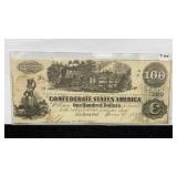 Currency 1862 $100 Confederate States of America