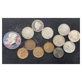 (13) US Coins including 1894 V Nickel tough date