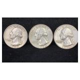 (2) Silver Washington Quarters: 1956-D, 1964-P&D
