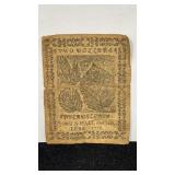 Currency 1776 Two Dollars Colonial Note
