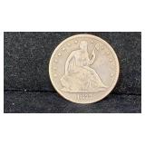 1877 Silver Seated Liberty Half Dollar