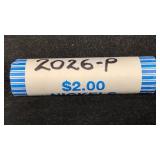 2026-P UNC Bank Roll 250th Anniversary Jefferson