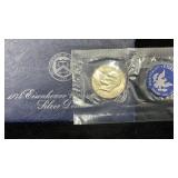 1974-S Silver UNC Eisenhower Dollar, Blue IKE