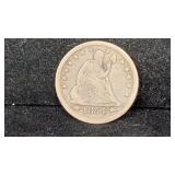 1854 w/ Arrows Silver Seated Liberty Quarter