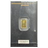 GOLD Argor-Heraeus 1 Gram 99.99% Gold Bar,