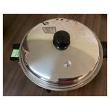 Electric Skillet with Lid and Cord