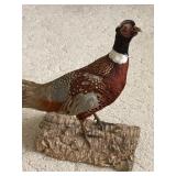 Taxidermy Pheasant on Wood Plinth