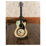 Novelty Guitar-Shaped Clock With Stand
