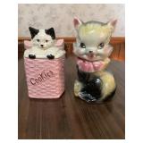 2 Cat Cookie Jars: McCoy USA & other no marks