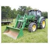 John Deere 6420 4WD Tractor 640 JD Loader & Bucket